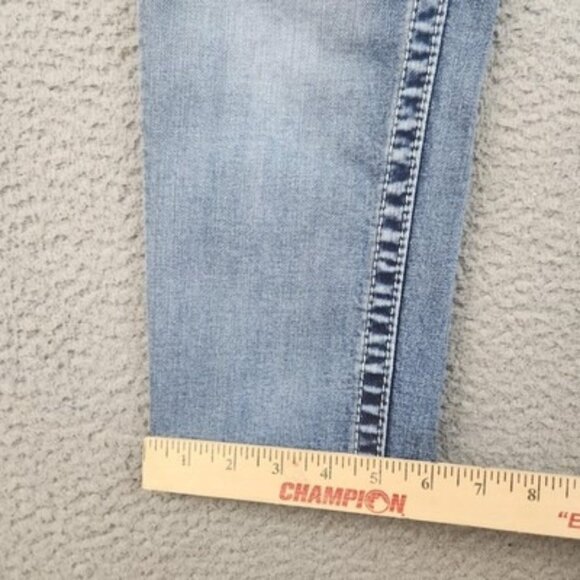 VIGOSS Jeans Women 3/4 Heritage Low Rise Chelsea Capri Heavy Embroidered Pocket - Picture 4 of 11